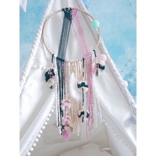 Macrame Dreamcatcher Handmade Lưới bắt giấc mơ Trang trí Quán cafe Homestay Treo tường trong nhà