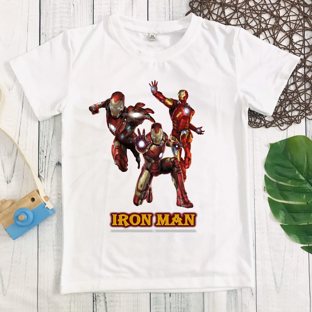 Áo thun trắng Iron Man