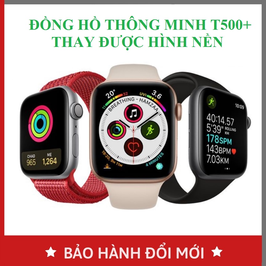 Đồng hồ thông minh T500 + Plus Series 6 Định vị, Thay Dây, Thay hình nền, Nghe Gọi, Chống nước IP67