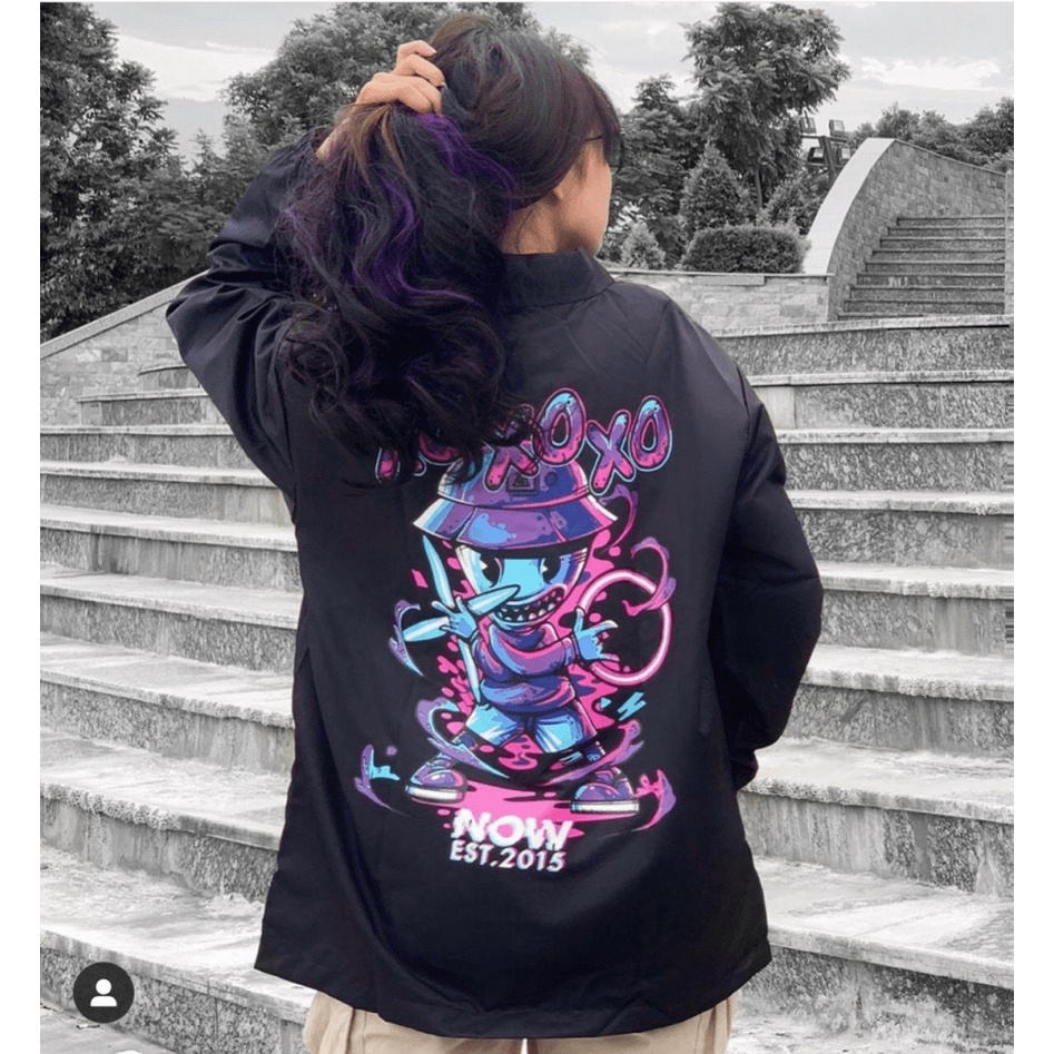 Áo Khoác Dù Nam/Nữ 2 lớp in chữ OXOX - Áo khoác nữ Thời Trang Cá Tính năng động TP [NewUnisex]