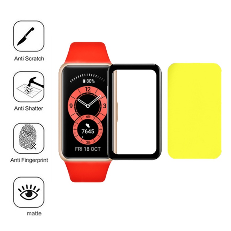 Set 2 miếng film dán NFC mềm/viền cong 3D bảo vệ màn hình cho Huawei Band 6