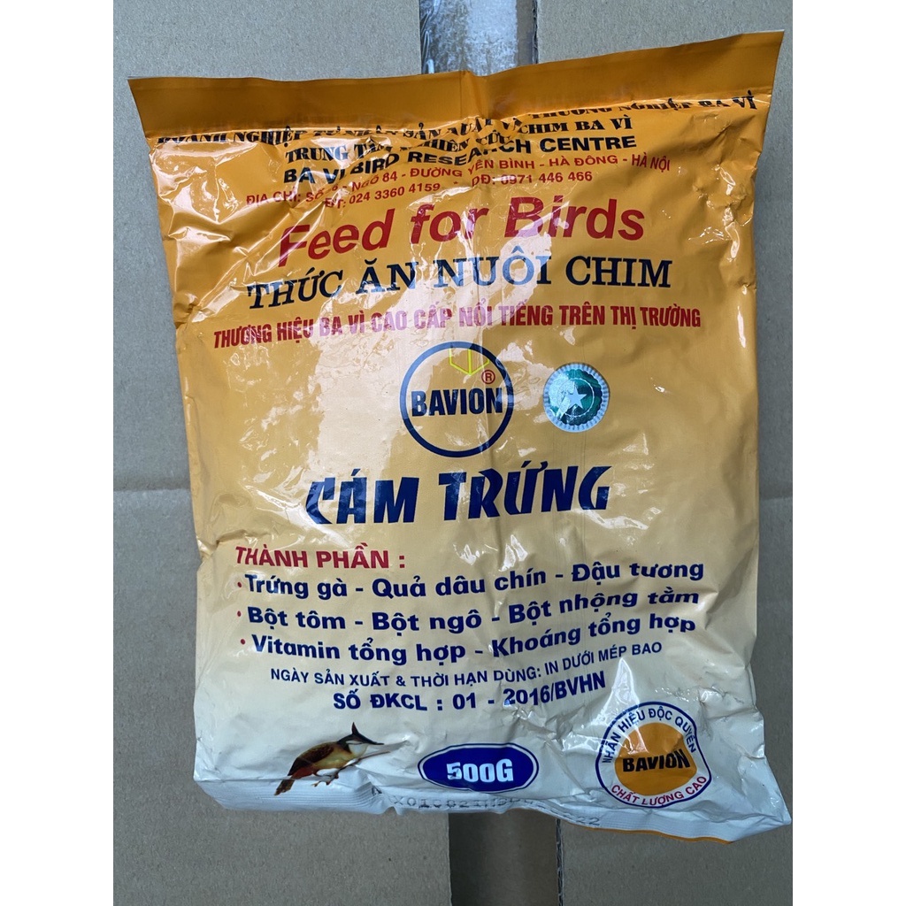 1 gói Thức ăn cho chim (Cám trứng BAVI - 500gr) (hanpet 214) cám chim Ba Vì