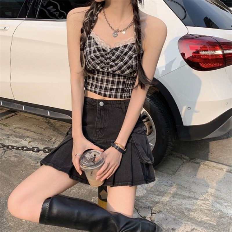 Bộ Áo + Đầm Yếm Thời Trang Mùa Hè Cho Nữ 2021