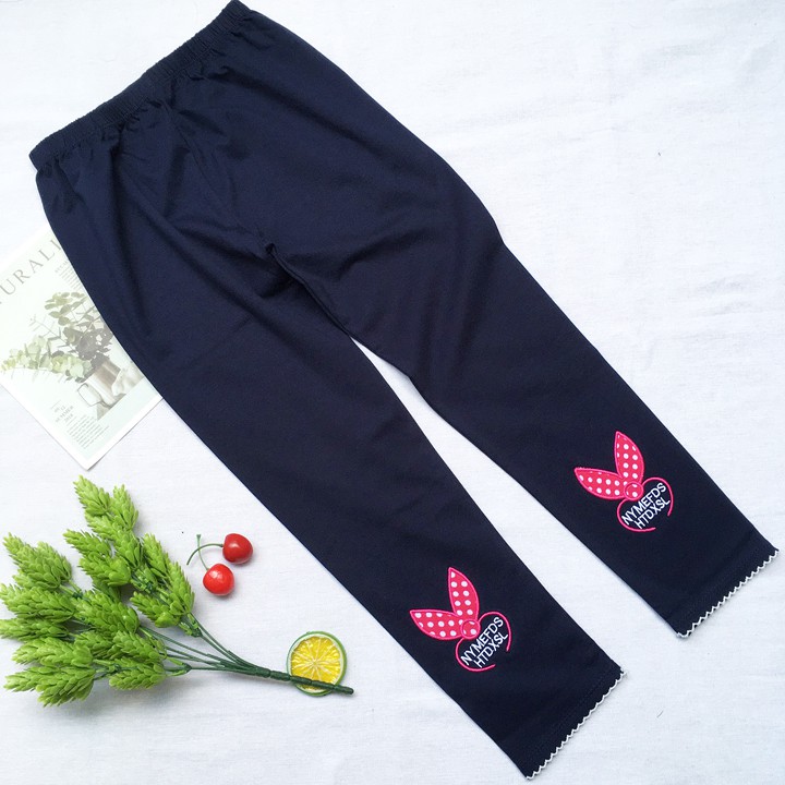 Quần legging dài bé gái từ 26-46kg thun cotton 4 chiều - QG17