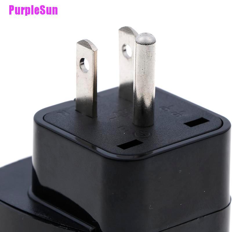 PurpleSun Universal EU UK AU to US USA Canada AC travel power plug adapter converter