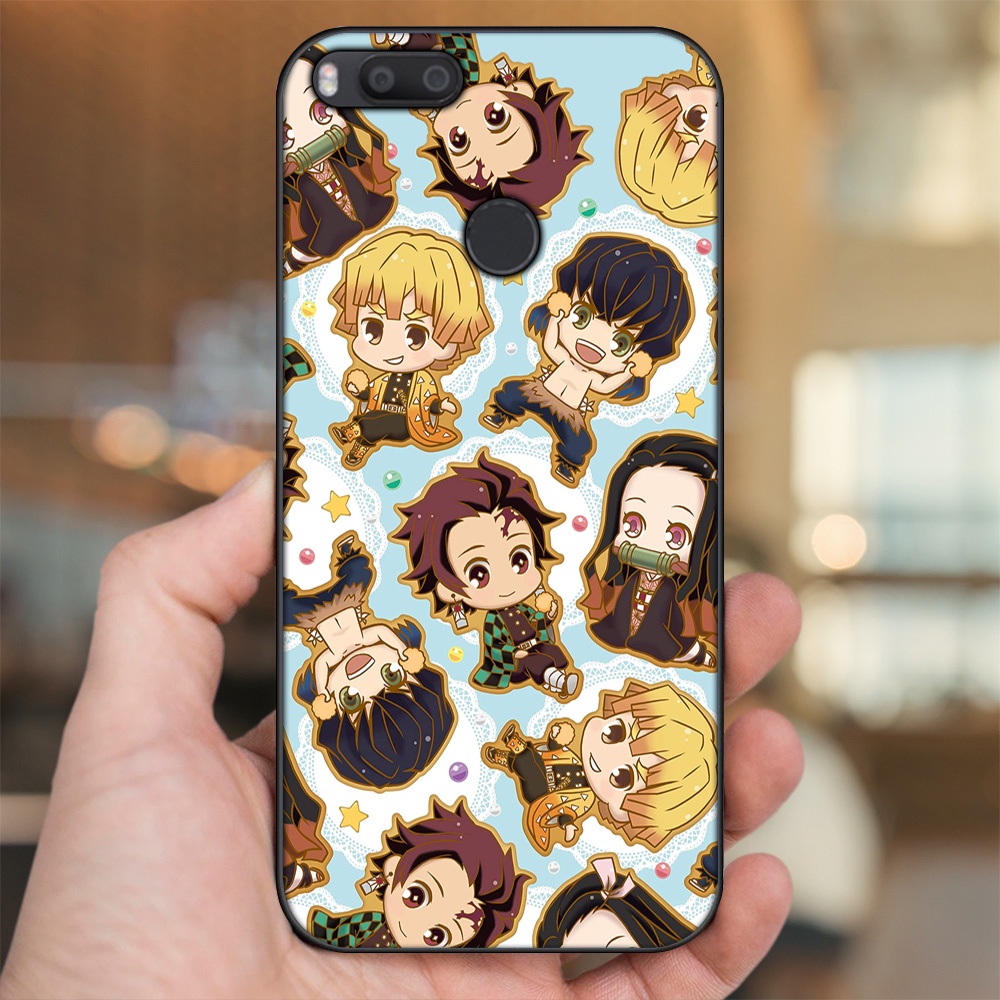 Ốp lưng Xiaomi Mi A1, Mi 5X viền đen in hình Zenitsu Kimetsu no Yaiba