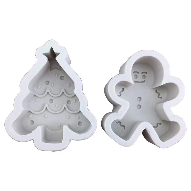 Khuôn Silicone Làm Xà Phòng Handmade Hình Người Bánh Gừng Giáng Sinh