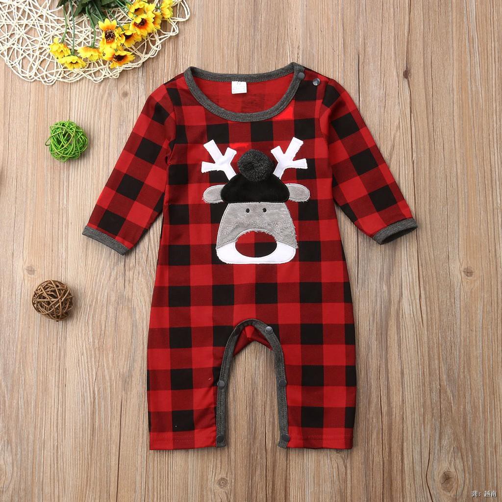 HGL♪Newborn Baby Boy Girl Xmas Deer Romper Jumpsuit Playsuit Clothes Outfits 0-18M