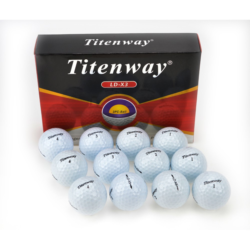 Hộp 12 Bóng Golf Titenway LD-X3 3 Lớp New