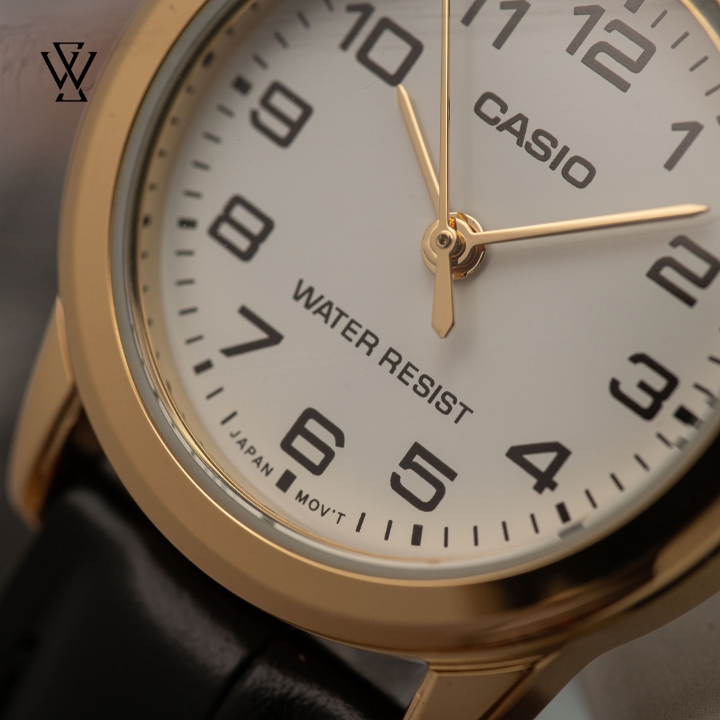 Đồng Hồ Quartz Nữ Casio WATCHSTORE LTP-V001GL-7BUDF Thiết Kế Mặt Tròn Kính Khoáng 25mm, Dây Da, Vỏ Thép Không Gỉ