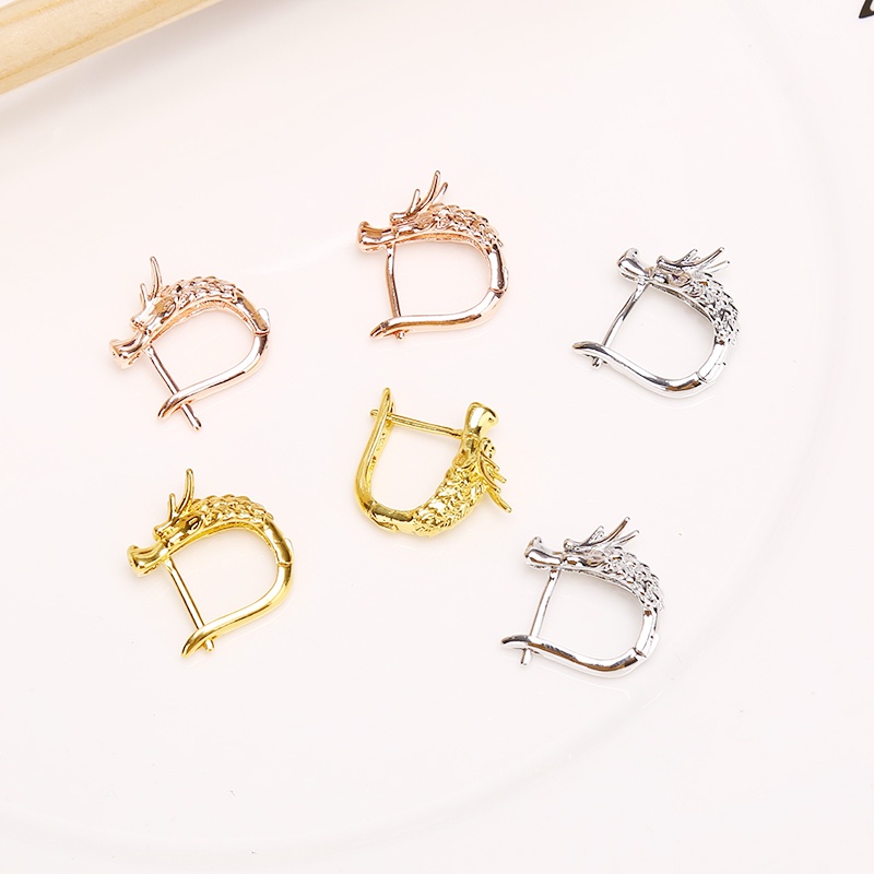 Khuyên Tai Chuỗi Hạt Hình Rồng Phong Cách Punk Thời Trang Cho Nam Và Nữ