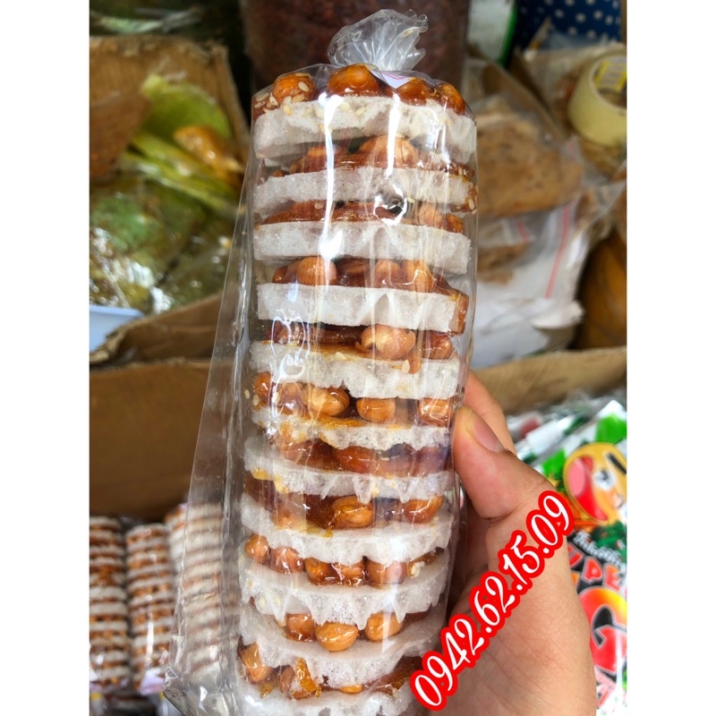 Kẹo đậu phộng bánh tráng giòn giòn đóng gói [ Date luôn mới]