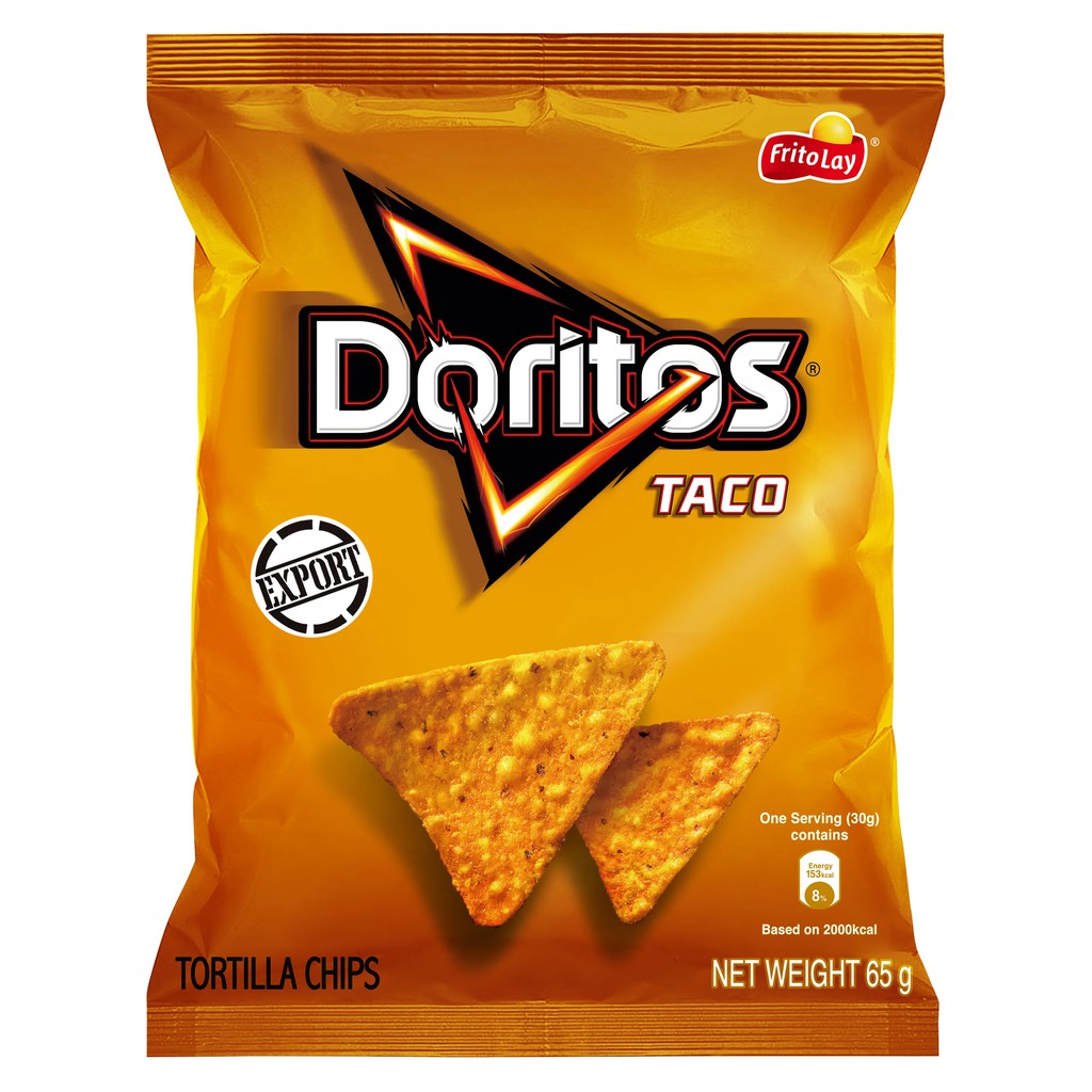 Bánh snack ngô giòn Doritos vị Taco gói 65g