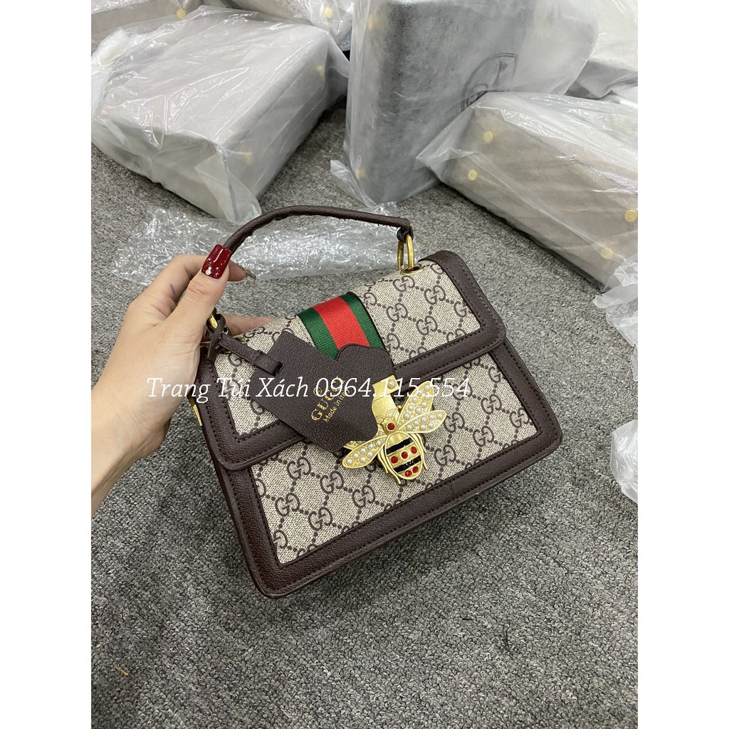 Túi Xách Nữ Đeo Chéo, Xách Tay Hàng Hiệu Ong Vàng Đính Đá Cao Cấp TTX68