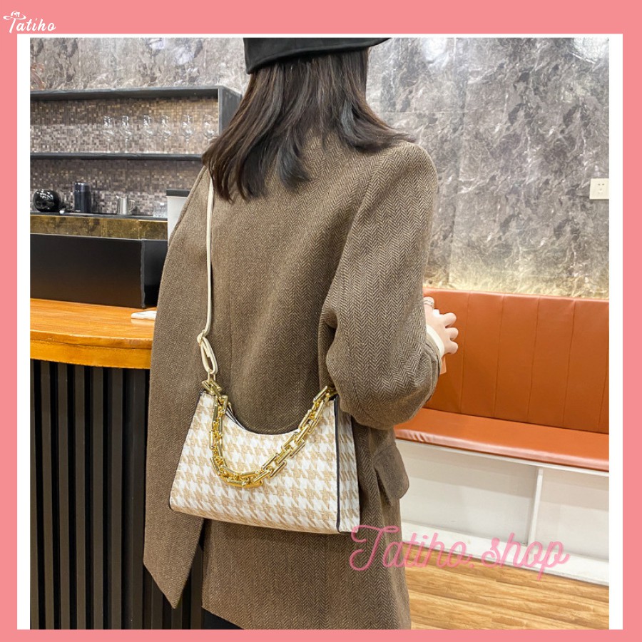 [HÀNG XỊN, GIÁ TỐT] Túi Xách Kẹp Nách Đeo Chéo Họa Tiết Houndtouch Nữ Đẹp Sang Trọng - Mã TUI20