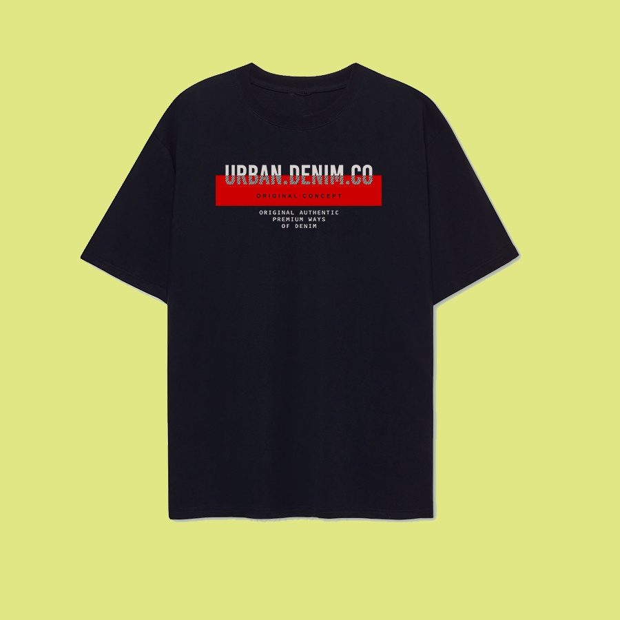 Áo Thun Unisex URBAN DENIM ORIGINAL Cá Tính Tự Thiết Kế - Tshirt Unisex Nam Nữ URBAN Basic 2 Màu Trắng Đen Form Rộng