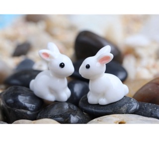 Phụ kiện trang trí thỏ ngọc trắng