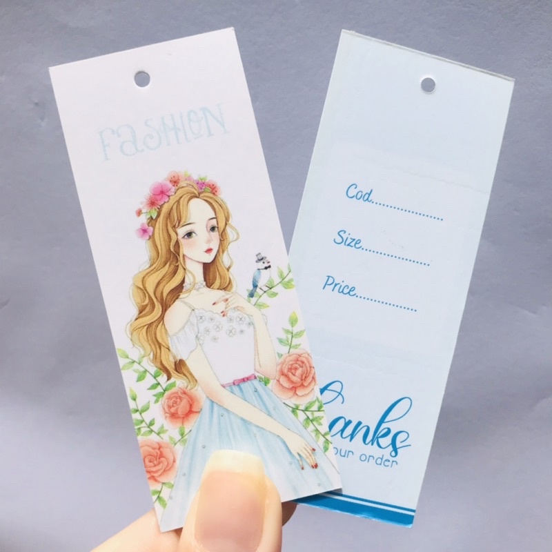 SET bộ 2 NHÃN MÁC TAG QUẦN ÁO giúp nâng cao thương hiệu cho shop -  set 100 bộ - mẫu 01