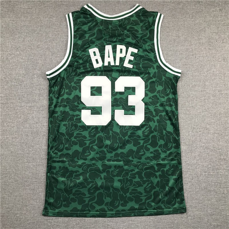 NBA Jersey Boston Celtics No.93 Bape Bape Jersey Sports vest green Easy monkey celtics joint edition The New