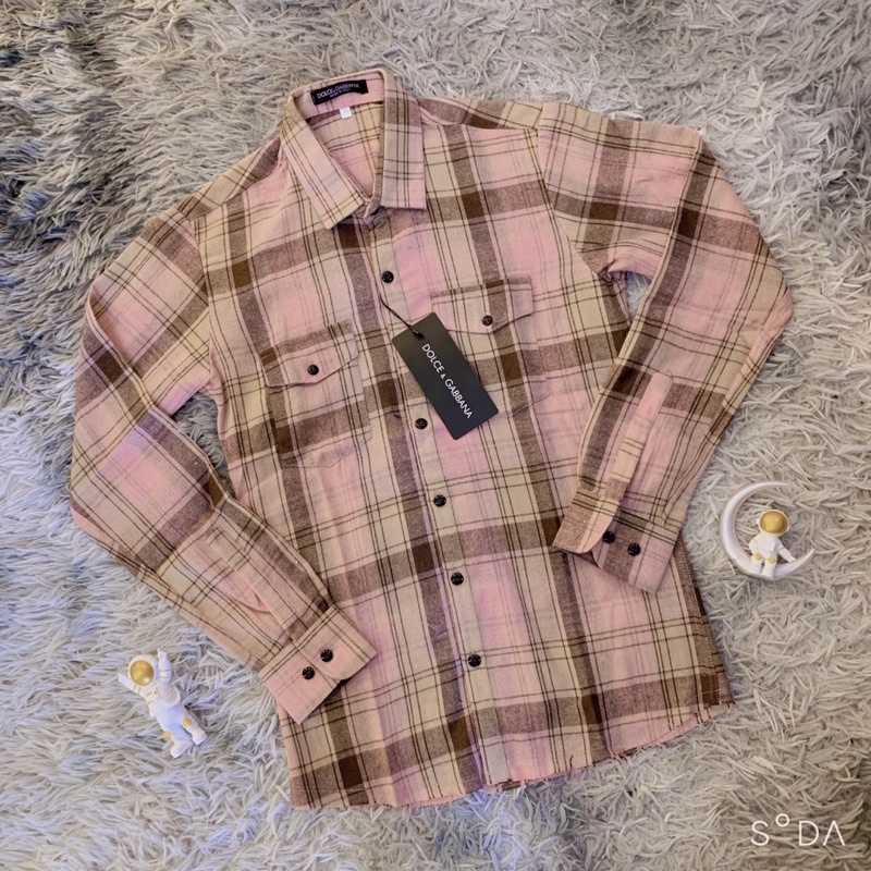 Sơ mi kẻ hồng nam ⚜️ Sơ mi nam màu hồng ⚡️ 2022