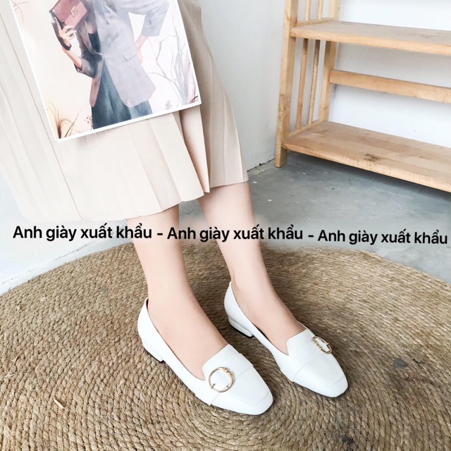 GB30/Giày moca da mềm khoá tròn mũi vuông ( ảnh thật, kèm video) | BigBuy360 - bigbuy360.vn
