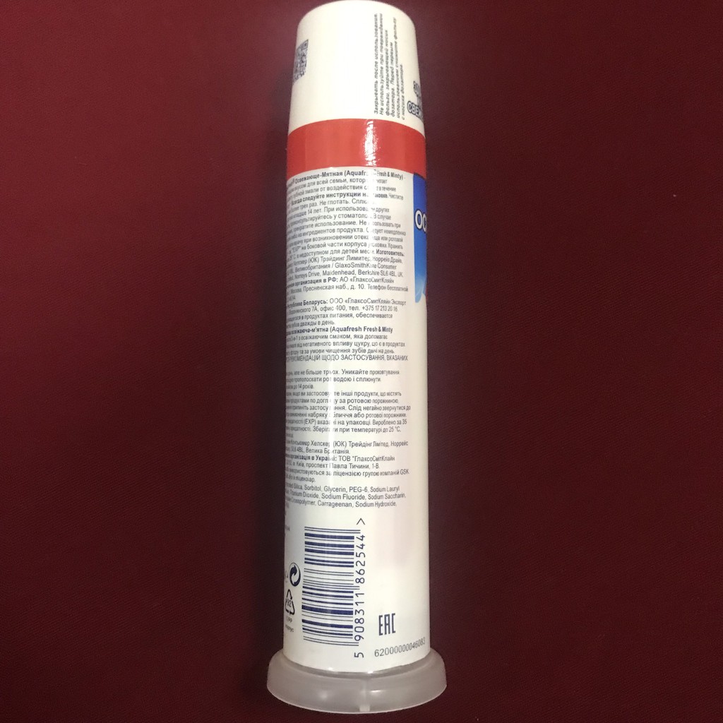 [SALE] [CAM KẾT 100% CHÍNH HÃNG] Kem Đánh Răng Trắng Răng AQUAFRESH Dạng Ống 100ml Ba Lan - Bảo Vệ Răng Suốt 24h