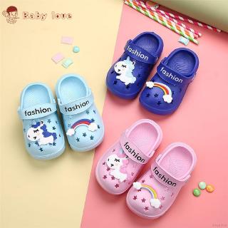 ♕s Summer Kids Cute Garden Shoes Cartoon Closed-Toe Sandals Children Beach Slipper