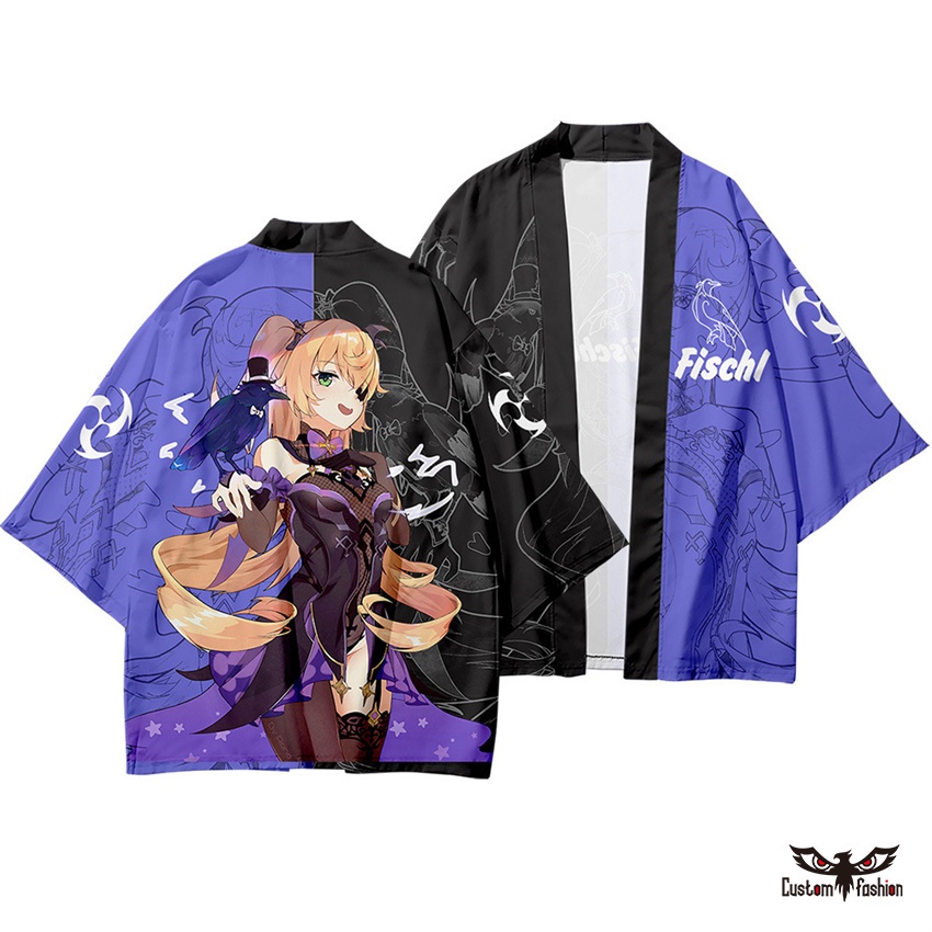Áo Khoác Kimono Keqing Klee Fischl Eula Hutao Phong Cách Đường Phố Nhật Bản Dành Cho Nam Và Nữ