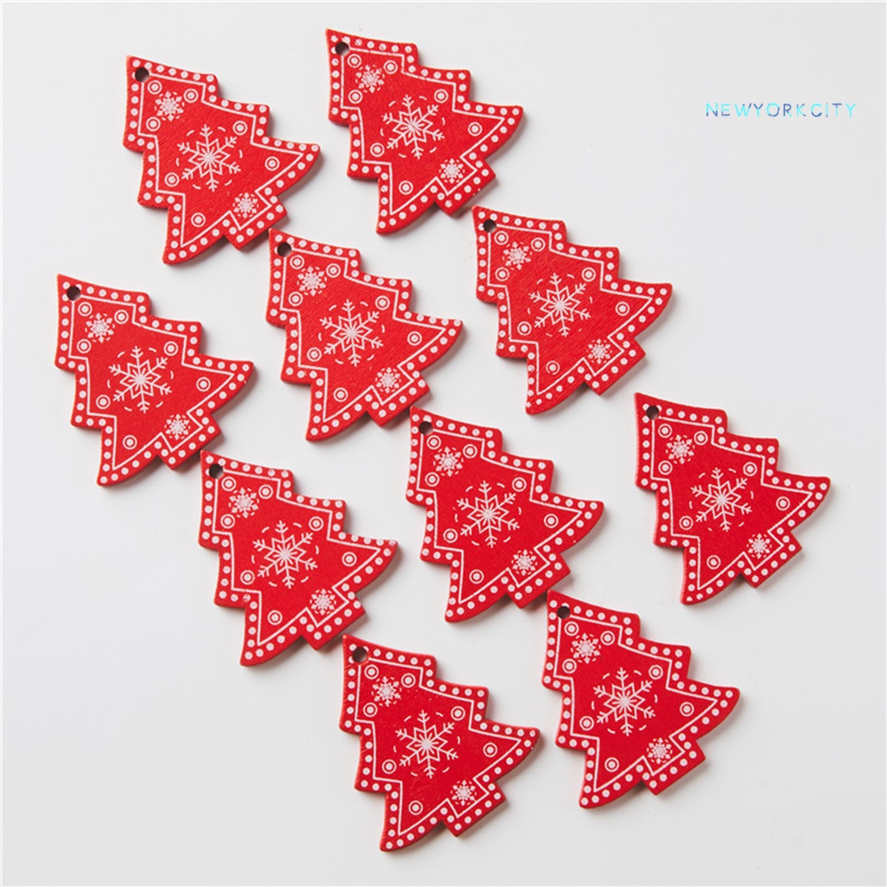 Set 10 Phụ Kiện Treo Trang Trí Cây Thông Giáng Sinh Năm Mới