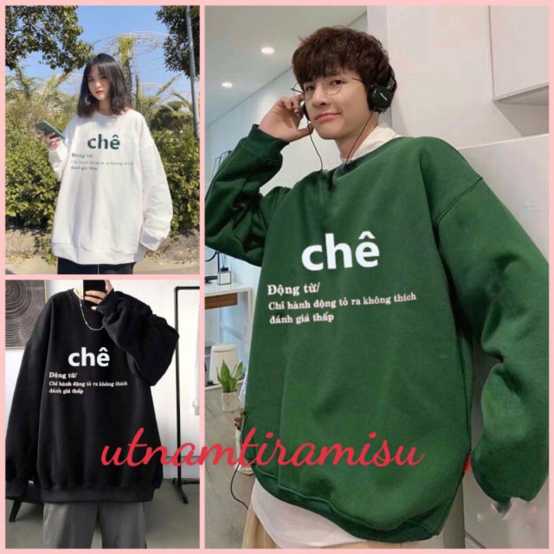 Áo Sweater Chê dài tay; thun sw form rộng UlzzangChất nỉ cotton đẹp Không Bai xù TrendFree ship