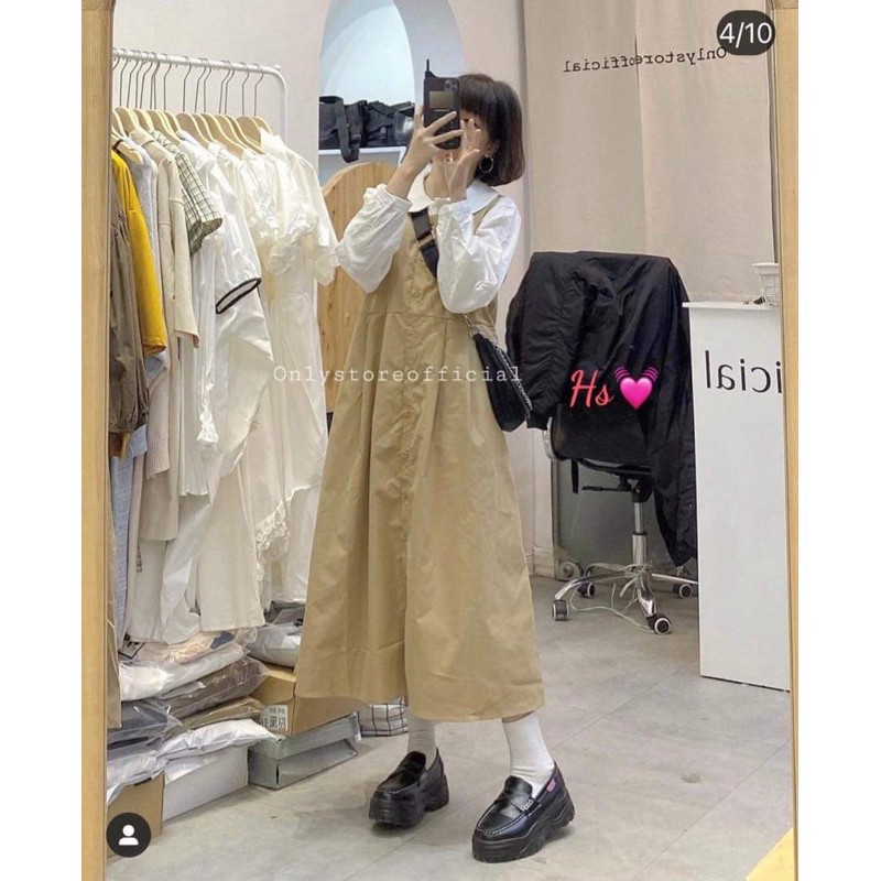 Yếm Kaki cài cúc babydon HSU1