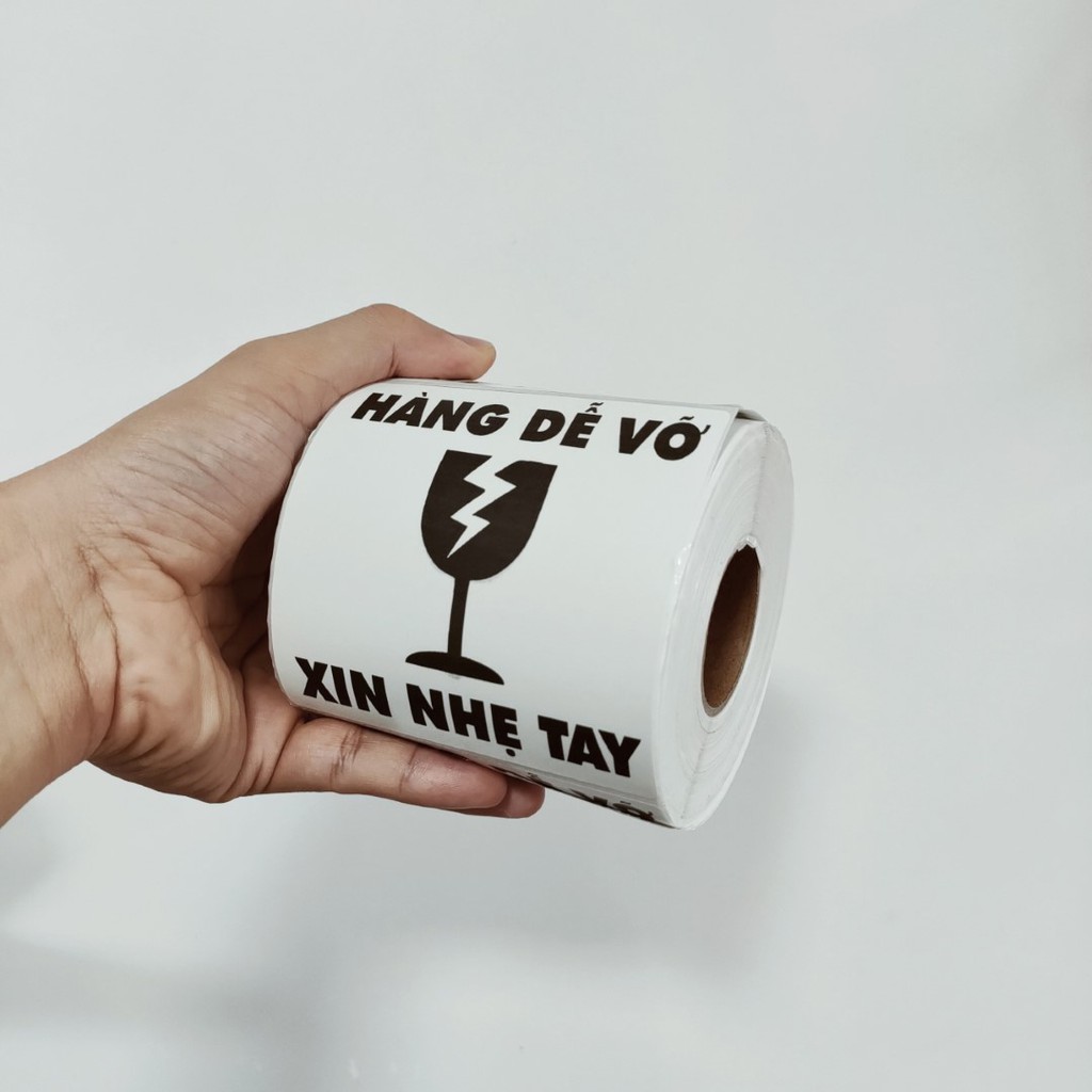 Tem Hàng Dễ Vỡ Xin Nhẹ Tay In Sẵn Có Keo Dán Đủ kích thước lớn nhỏ