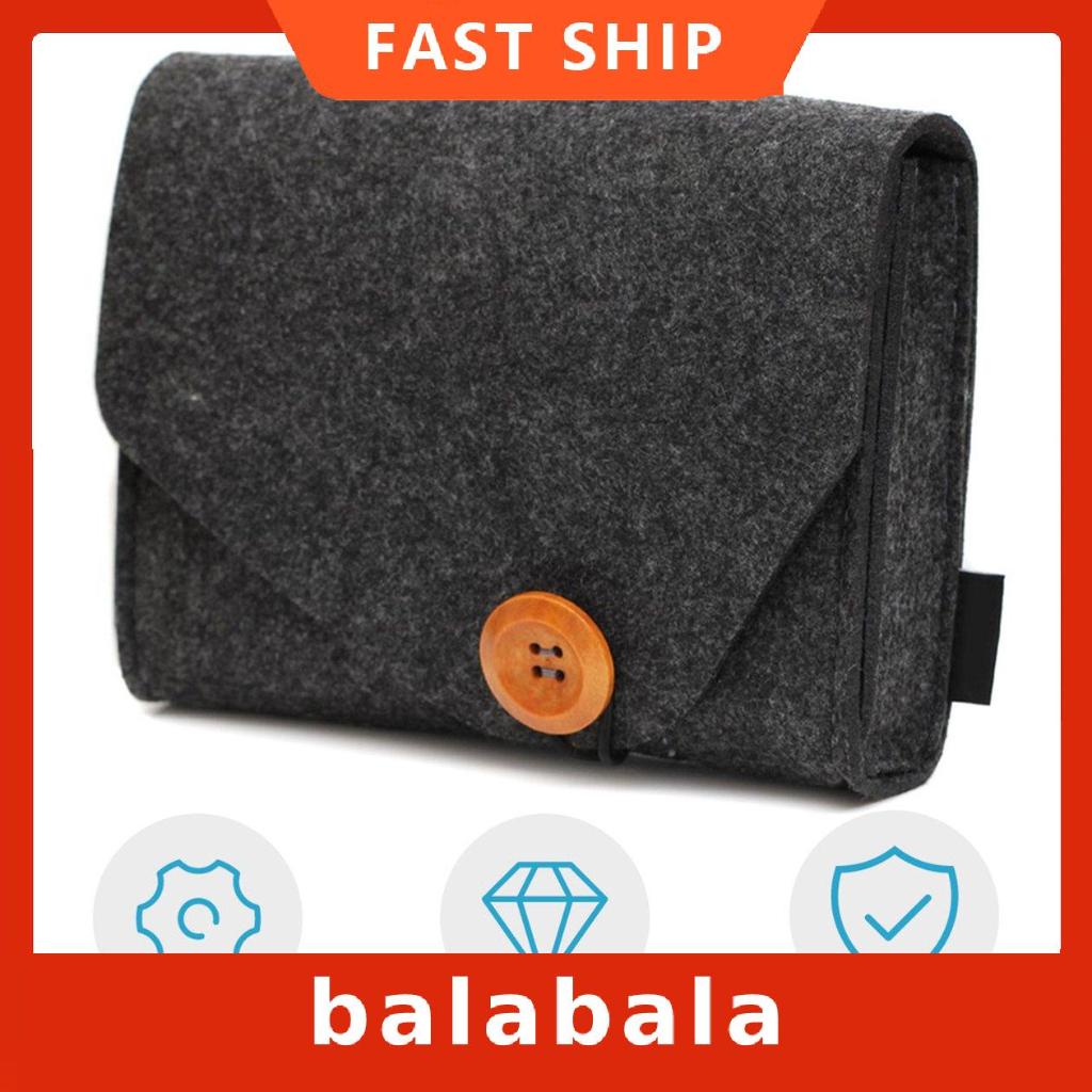 Túi đựng tai nghe/ cáp sạc dự phòng/ đồ dùng màu trơn thiết kế nhỏ gọn tiện dụng mang theo du lịch