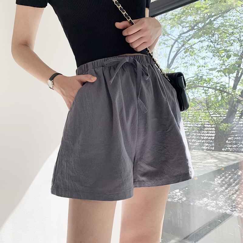 quần short đùi nữ ống rộng chất đũi 💖FREESHIP💖 nhiều màu | BigBuy360 - bigbuy360.vn