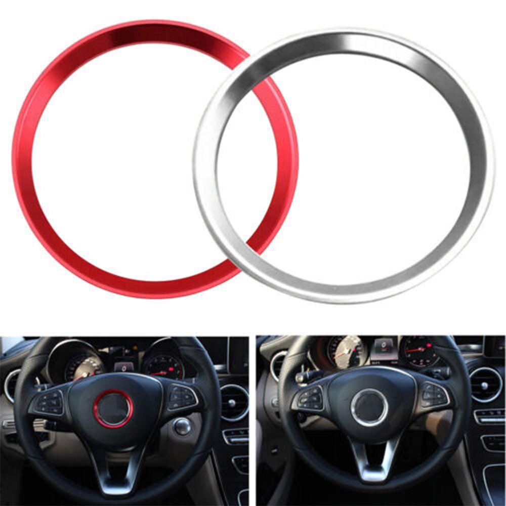 Bộ 2 Miếng Dán Trang Trí Vô Lăng Xe Hơi Benz A B C CLA GLE E