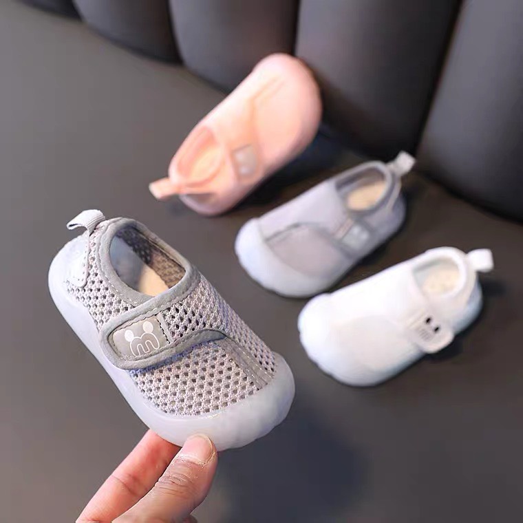 Giày tập đi cho bé trai bé gái lưới thoáng khí Bunny store, giày cho bé phù hợp trẻ em từ 8 tháng đến 3 tuổi đế mềm BN12