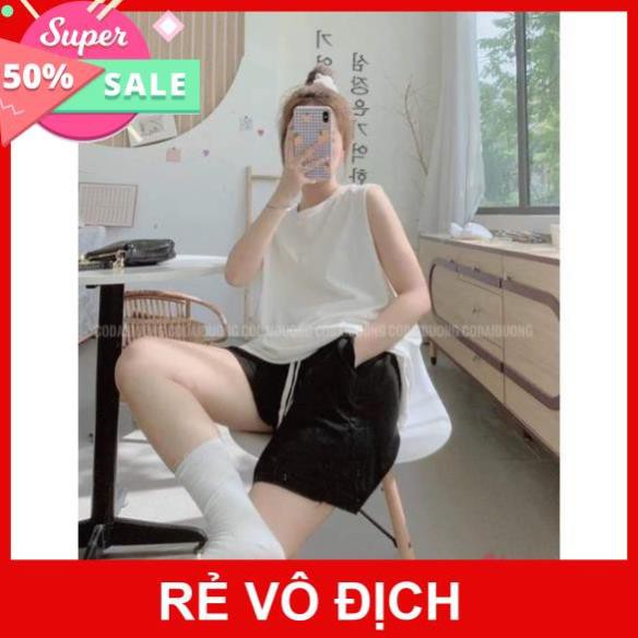 Bộ TankTop Nữ Trơn , Set Quần Cộc Áo Sát Nách Cotton 4 Màu x070