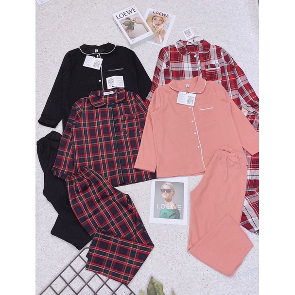 ⚡️BÁN SỈ⚡️Bộ pijama kẻ túi ngực