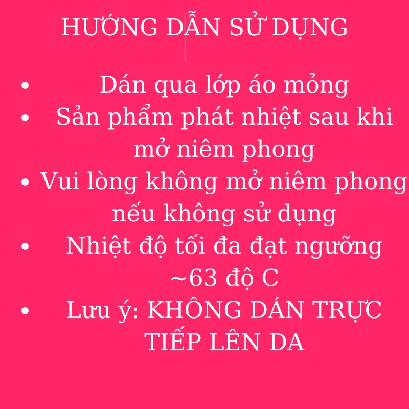 Miếng dán giữ nhiệt thảo dược thiên nhiên - Miếng dán làm giảm đau bụng kinh  PUHA