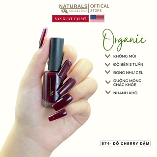 Sơn dưỡng thành phần hữu cơ phục hồi móng yếu, hư tổn USA NATURALS COLLECTION màu nâu đỏ cherry đậm  - 7.5ml - 574