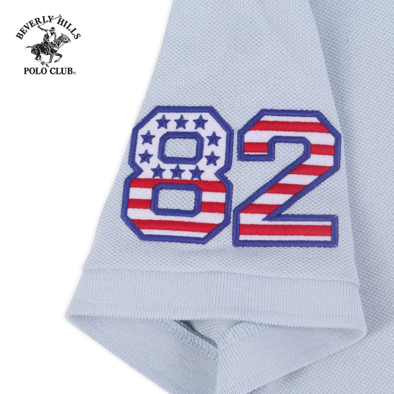 Beverly Hills Polo Club - Áo polo Ngắn tay Nam Slimfit Xanh nhạt LB- BHPC PMSSS20TL121