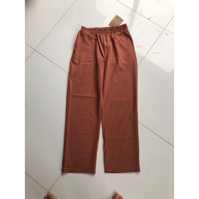 Quần ống rộng LINEN lưng thun cao cấp | BigBuy360 - bigbuy360.vn