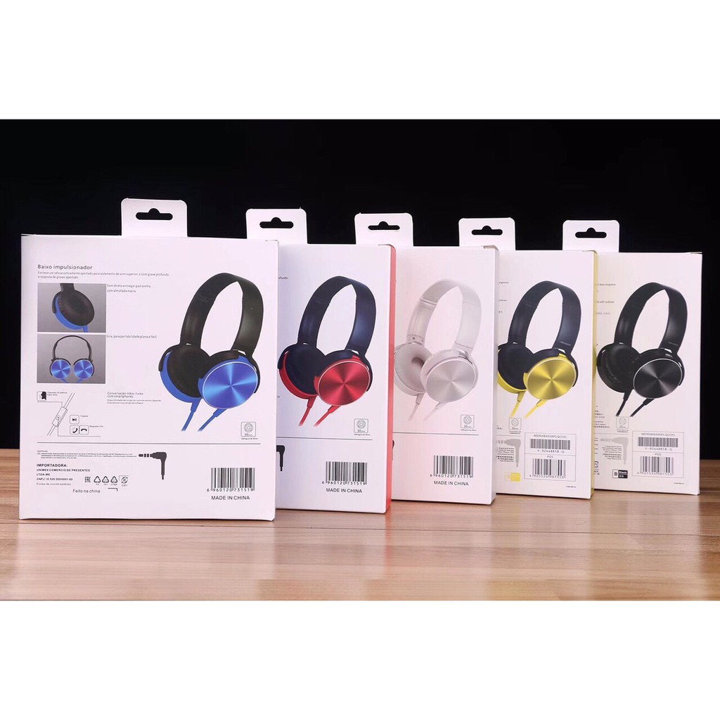 Tai Nghe Chụp Tai Headphone Có Dây Có Mic XB450 -  Extra Bass - Chuyên Gaming, Livestream, Học Online