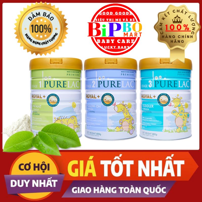 Sữa Purelac số 1 ,2 ,3 - 800gr - Phát triển toàn diện của New Zealand