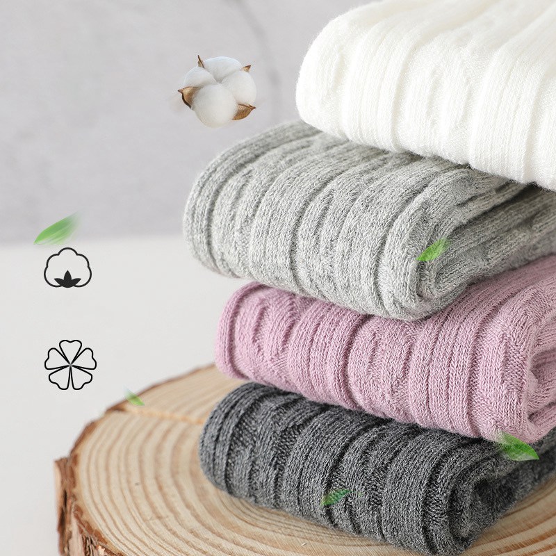 Quần Tất Cotton Co Giãn Giữ Ấm Cho Bé Gái