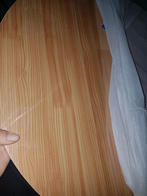 Bàn tròn vân gỗ chân láp 60cm | BigBuy360 - bigbuy360.vn