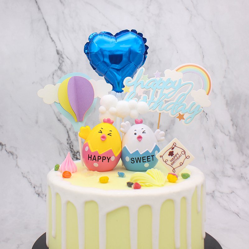 – Trứng gà con  - Trang trí bánh sinh nhật bánh kem