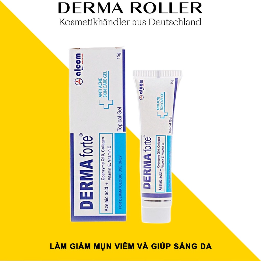 Bộ Kem chấm mụn Derma Forte Gel &amp; Advance giảm mụn trứng cá, mụn đầu đen, mụn ẩn