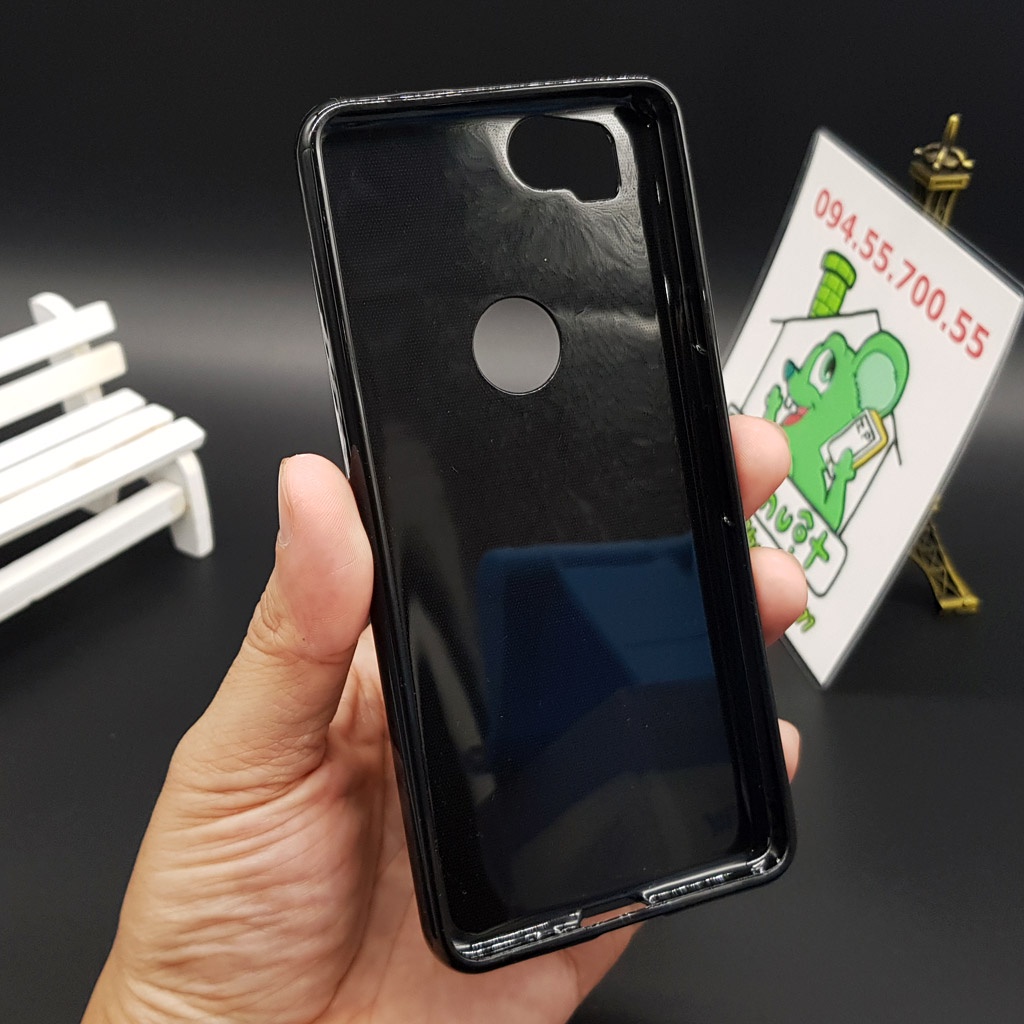 [Ảnh Thật] Ốp lưng Google Pixel 2 Dẻo Màu Đen Sơn Bóng
