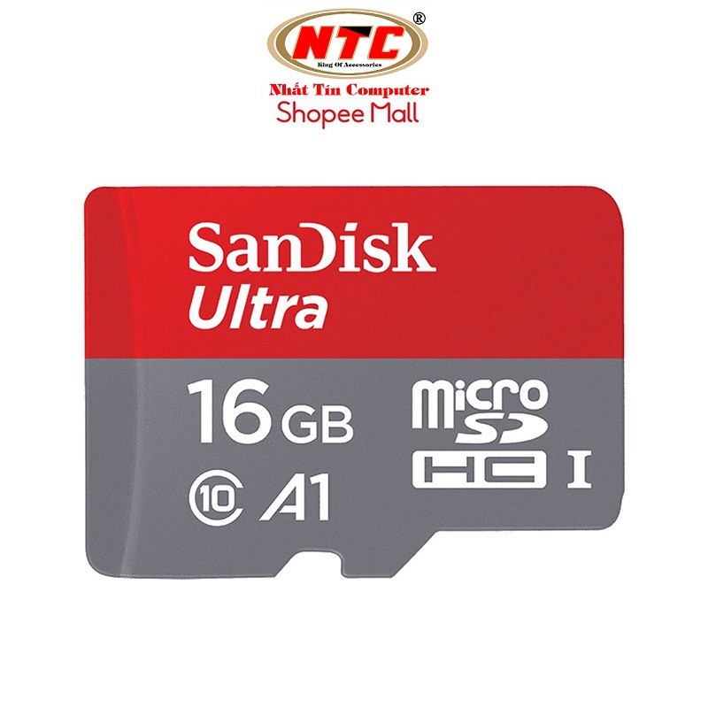 Thẻ nhớ MicroSDHC SanDisk Ultra A1 16GB Class 10 U1 98MB/s - No Adapter, Box Anh (Đỏ)